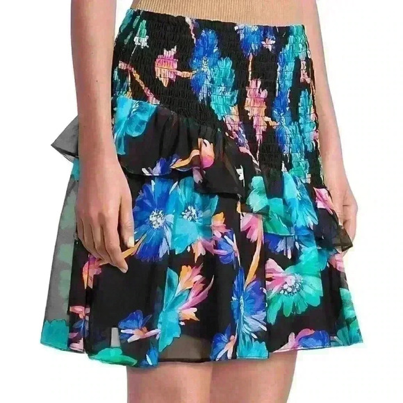 NWT Milly Ginny Floating Cosmos Print Miniskirt Sz 2 can fit up to Sz 6 - Picture 10 of 11